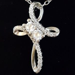 Cross Sterling Necklace and Ring Set